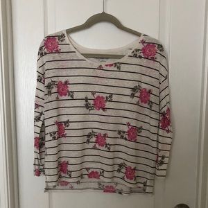 Floral Striped Top